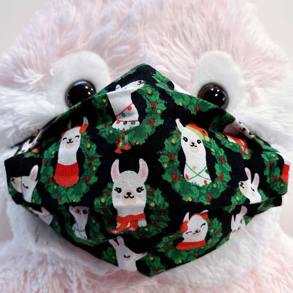 Face Mask Christmas Llama